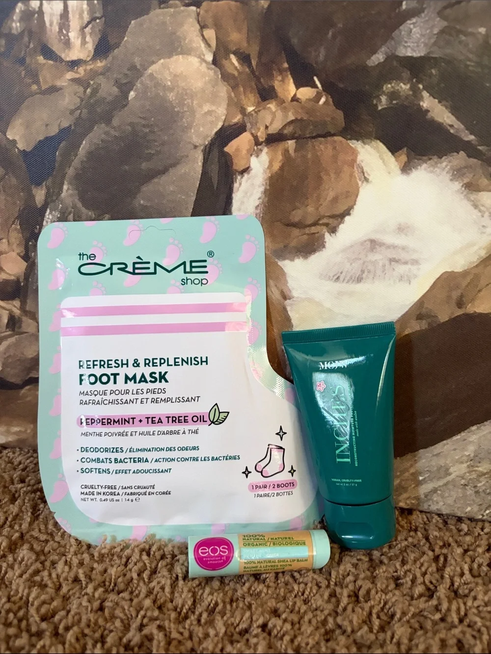The Crème Shop Refresh & Replenish Foot Mask with Lip Balm + MCJW Bundle